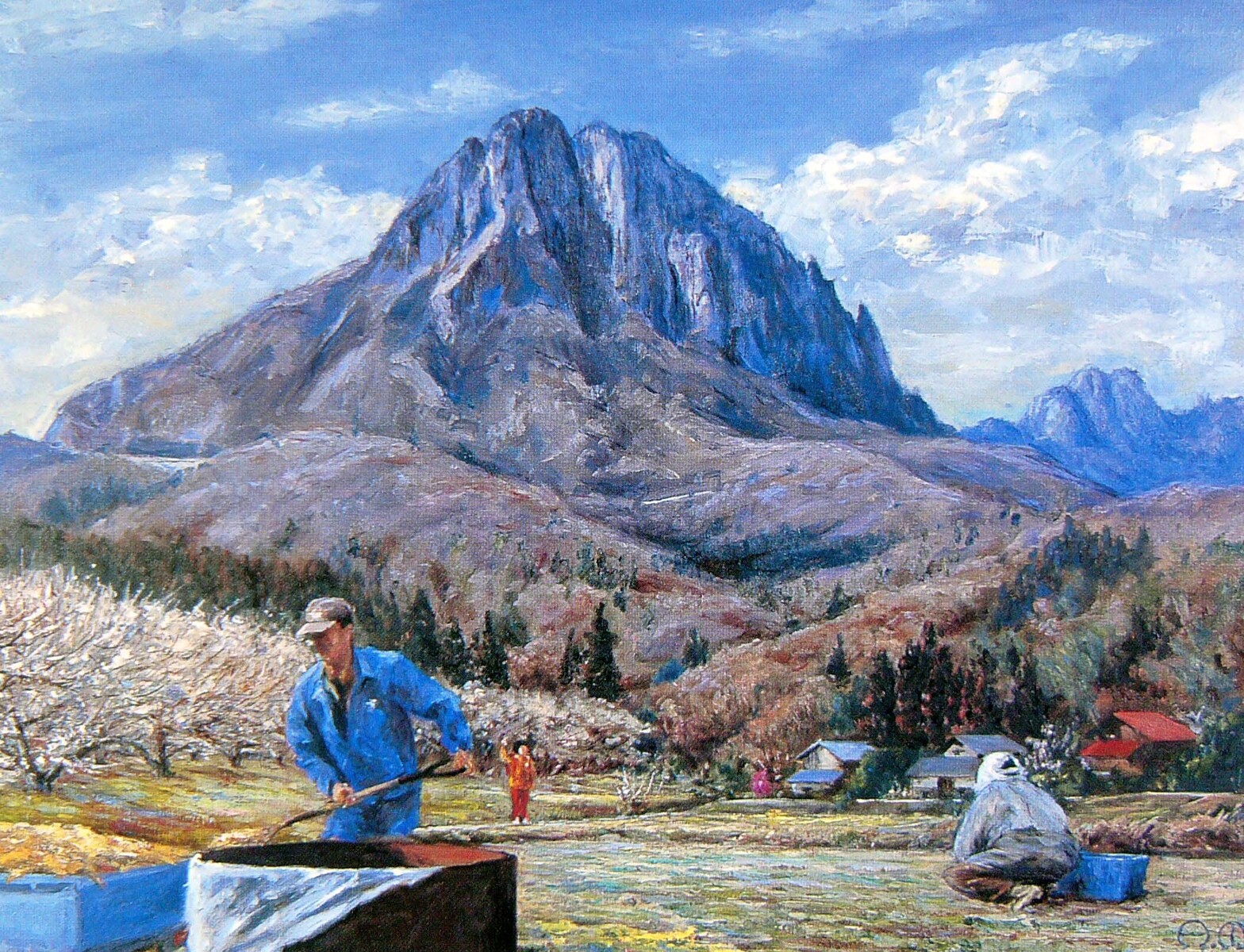 第12回大賞作品(1994)<br />
『金鶏山麓の春』<br />
森 朝見